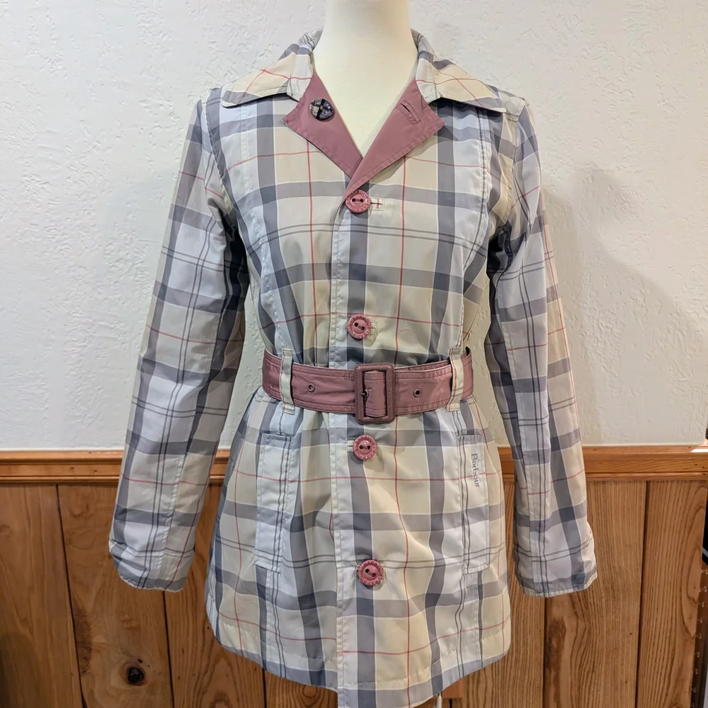 Barbour Women's Mauve Belted Jacket - Picture 2 of 6